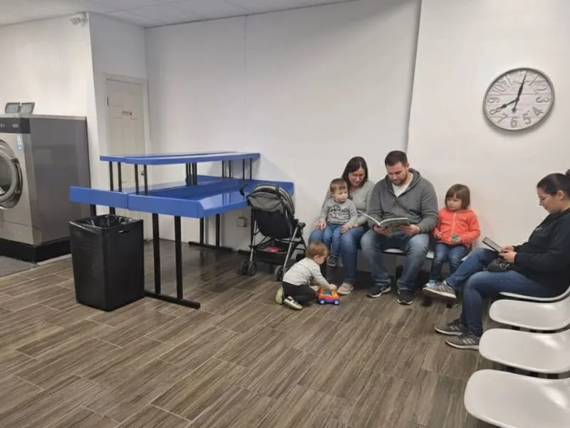 Dedicated kids play area at Tumblerama Laundromat Tucson.